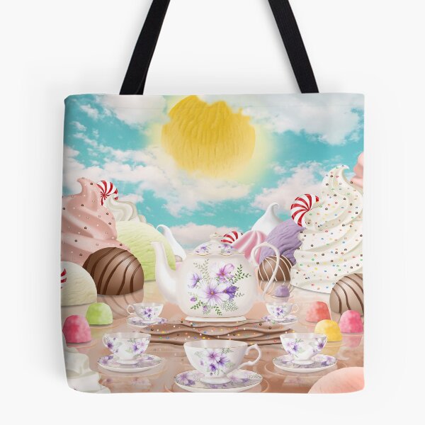 Item preview, Fantasy candy land illustration. Sweets wonderworld landscape. Magical tea set.  designed and sold by likapix.