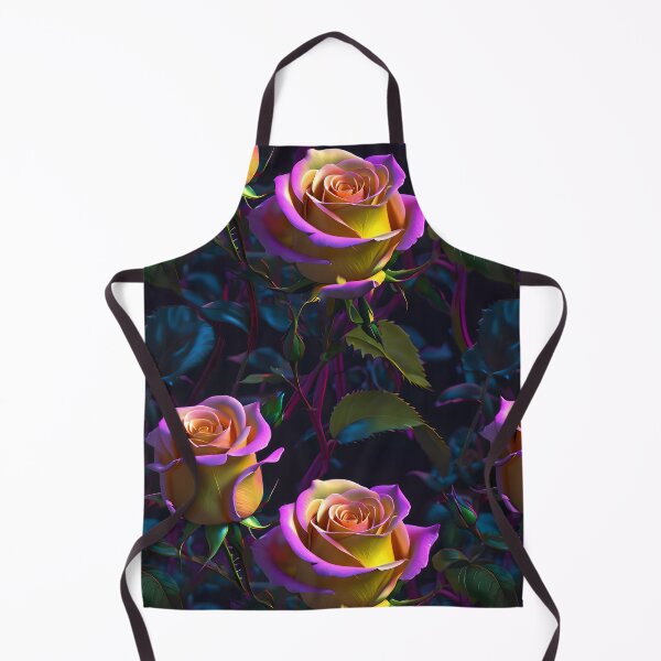Item preview, Bright Purple, Pink, Yellow Roses on a Dark Foliage Background. designed and sold by Image-Caption.