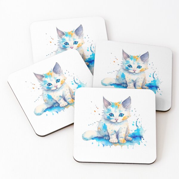 Item preview, Watercolor Cat Portrait designed and sold by PetSafari.