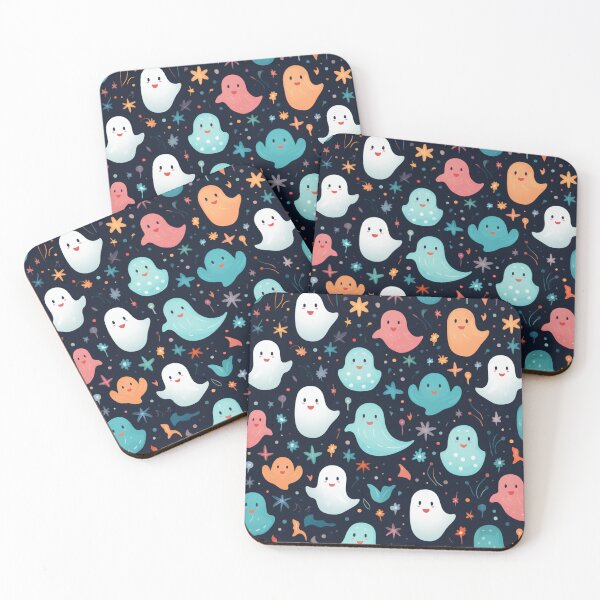 Item preview, Happy positive ghosts pattern designed and sold by SmileshareShop.