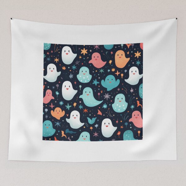 Item preview, Happy positive ghosts pattern designed and sold by SmileshareShop.