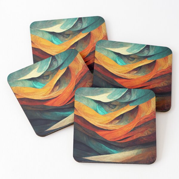 Item preview, Retro Abstract Waves With Orange and Blue Tones designed and sold by Harman83.