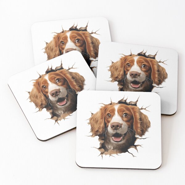 Artikelvorschau, Cocker Spaniel Hunderasse Popping Out of The Wall #1 entworfen und verkauft von DogDigiArt.