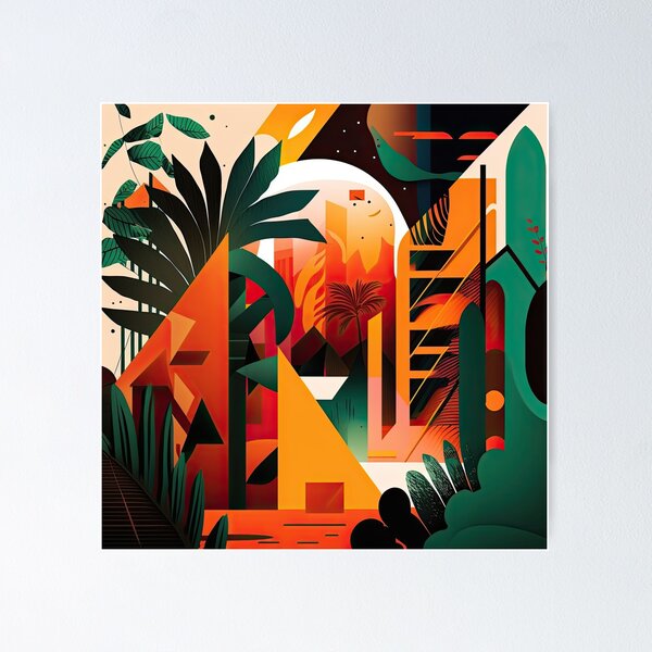 Item preview, African Jungle Bauhaus Design designed and sold by ArtificialGenes.