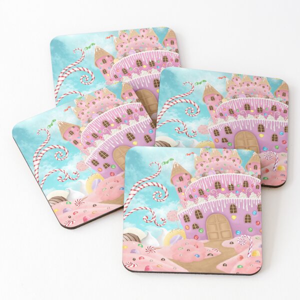 Item preview, Magic cake and candy castle illustration. Fantasy sweets wonderworld background. Desserts dream landscape designed and sold by likapix.