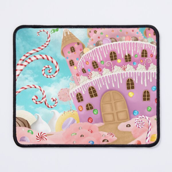 Item preview, Magic cake and candy castle illustration. Fantasy sweets wonderworld background. Desserts dream landscape designed and sold by likapix.