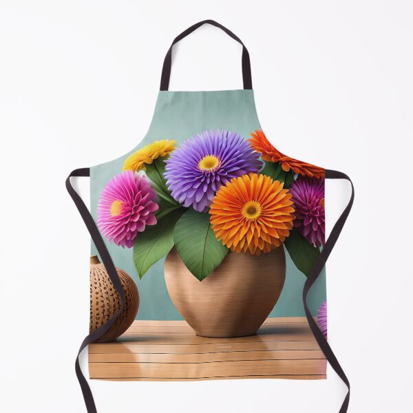 Item preview, Terracotta Pot - Colorful Dahlias Delight designed and sold by ART-VUVULE.