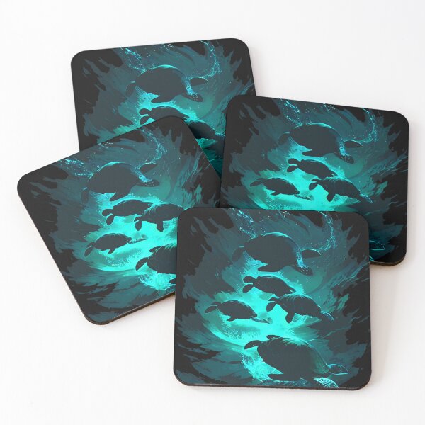 Item preview, Cute Swimming Sea Turtles designed and sold by HideTheInsanity.