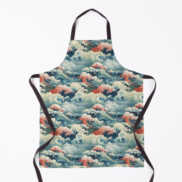 Item preview, Blue pink Japanese-style waves pattern designed and sold by Capictures.