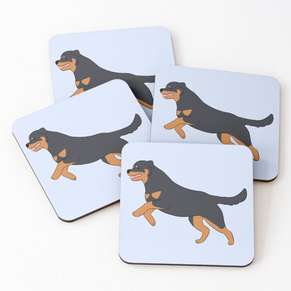 Item preview, Cute running rottweiler dog illustration  designed and sold by Yaragold.