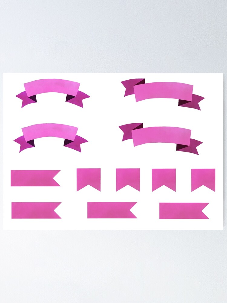 Thumbnail 1 of 3, Poster, Fuchsia headers and flags designed and sold by RuriIbara.