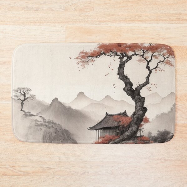 Item preview, Ink wash ancient Vietnam landscape  designed and sold by mikaws.