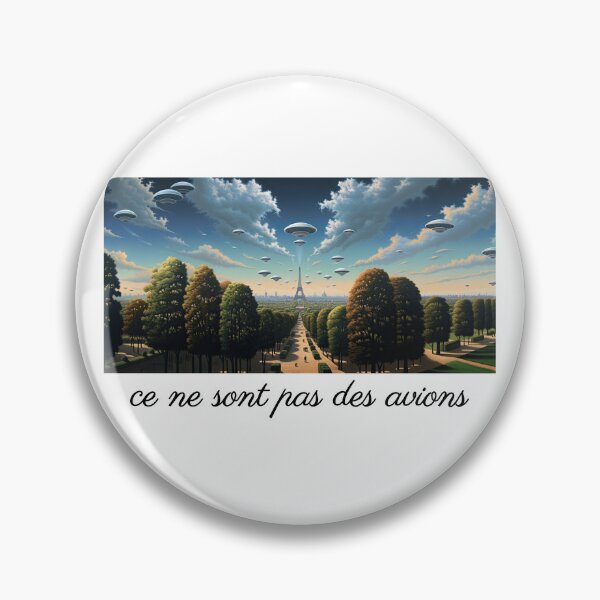 Item preview, UFOs over Paris - Magritte designed and sold by Totalthrive.