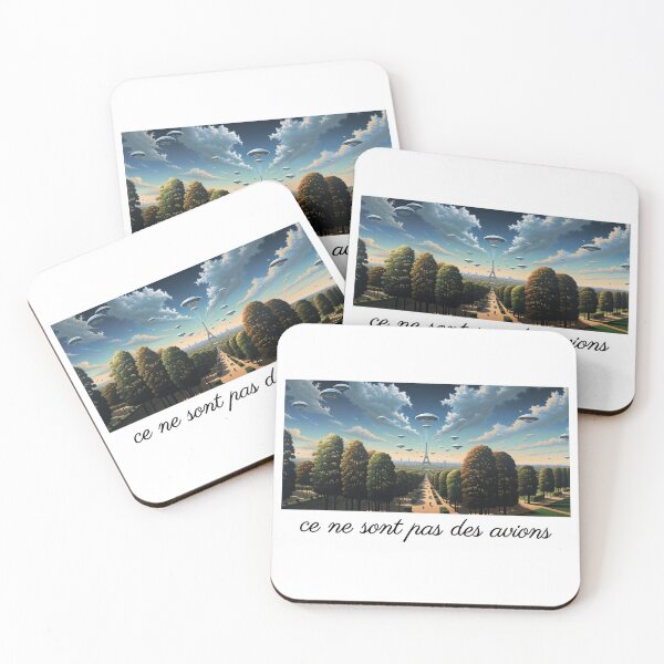 Item preview, UFOs over Paris - Magritte designed and sold by Totalthrive.