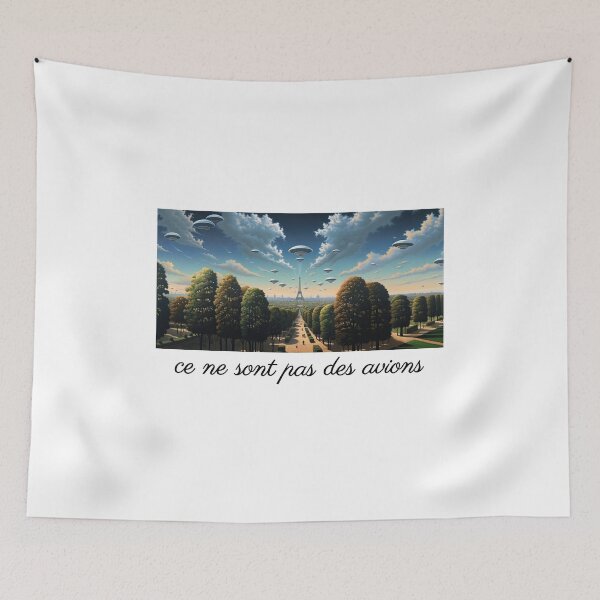 Item preview, UFOs over Paris - Magritte designed and sold by Totalthrive.