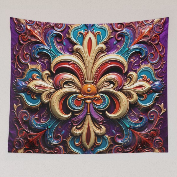 Item preview, fleur de lis digital print designed and sold by dcrc.