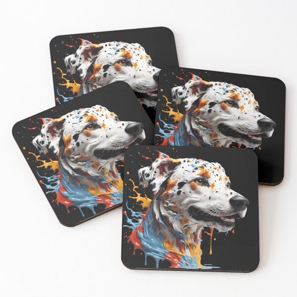 Item preview, A Colorful Artwork of A Dalmatian Dog Face designed and sold by deepakrode7.