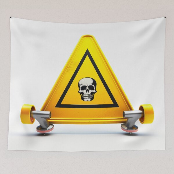 Item preview, Road sign, skull, skateboarding designed and sold by silent-violin.