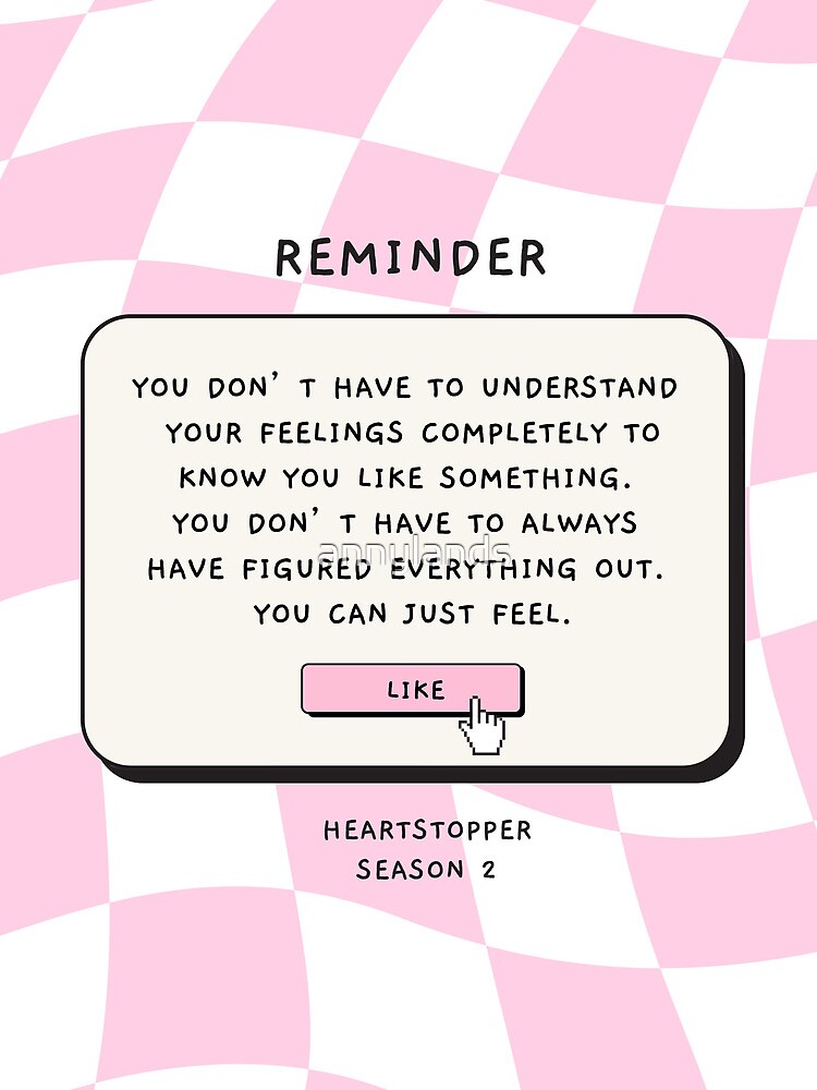 Thumbnail 4 of 4, Mini Skirt, Heartstopper Reminder Quote 90s Style designed and sold by annylands.