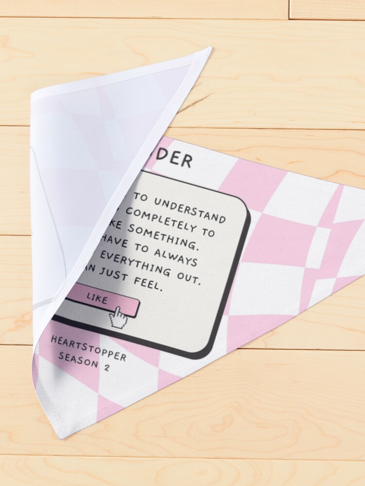 Thumbnail 4 of 6, Pet Bandana, Heartstopper Reminder Quote 90s Style designed and sold by annylands.