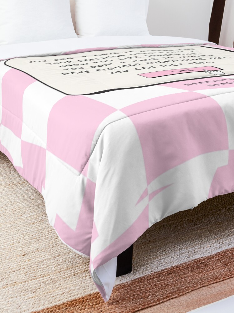 Thumbnail 5 of 6, Comforter, Heartstopper Reminder Quote 90s Style designed and sold by annylands.