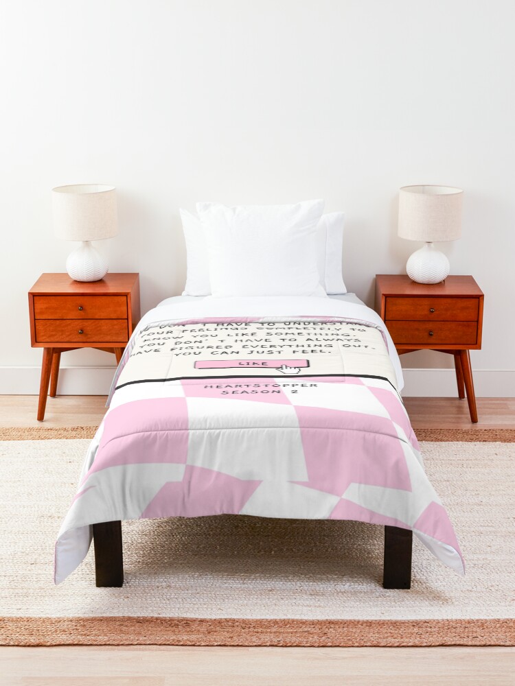 Thumbnail 3 of 6, Comforter, Heartstopper Reminder Quote 90s Style designed and sold by annylands.