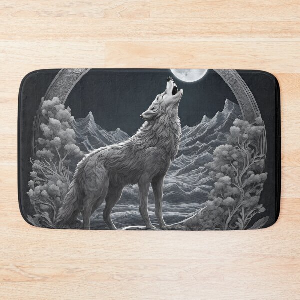 Item preview, Wolf crying at the full moon designed and sold by FineArtworld7.