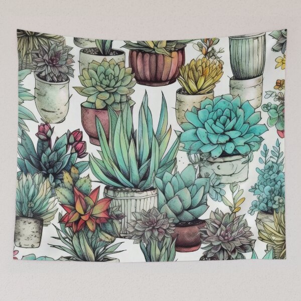 Item preview, Succulents botanical pattern 29 #cacti designed and sold by JBJart.