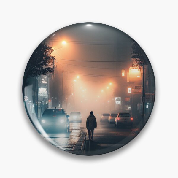 Item preview, Walking on a Foggy Night Street. designed and sold by goldcov.