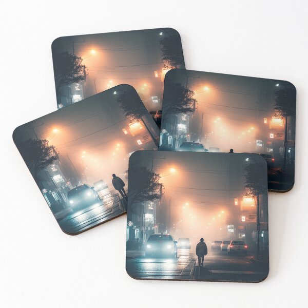 Item preview, Walking on a Foggy Night Street. designed and sold by goldcov.