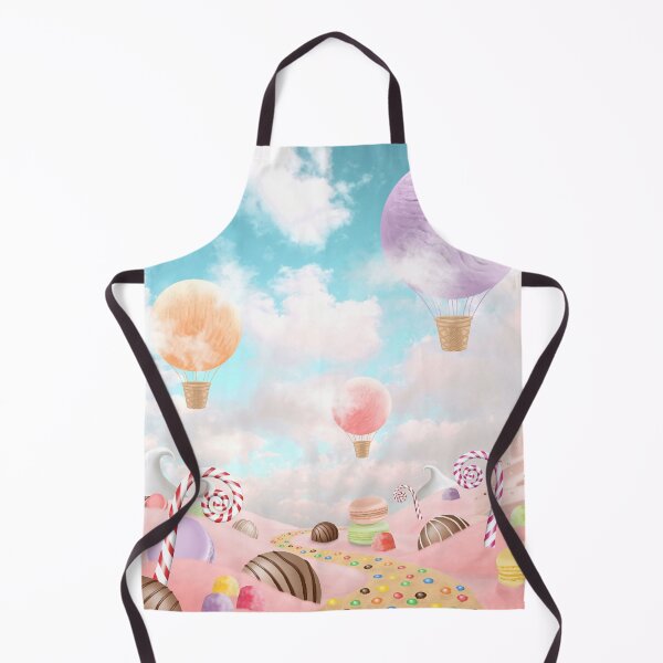 Item preview, Sweets wonderworld landscape. Magic fairytale children illustration. Fantasy Hot Air Balloons on candy landscape designed and sold by likapix.