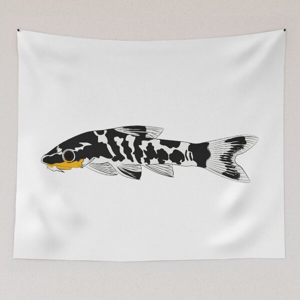 Item preview, zebra oto, tiger oto tropical freshwater catfish. Otocinclus cocama freshwater ornamental fish graphic illustrations aquarium catfish designed and sold by Marcin Adrian.