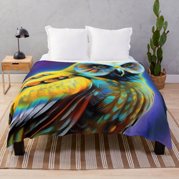 Item preview, Colourful Owl, Ai Generated Art designed and sold by ACC .