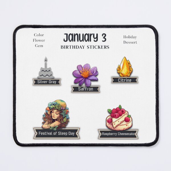 Item preview, January 3 Birthday pack designed and sold by ZenEverAI.