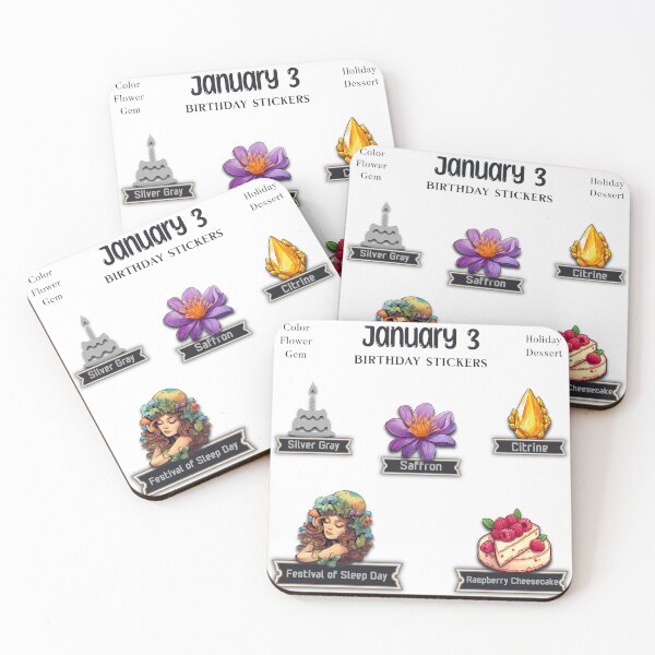 Item preview, January 3 Birthday pack designed and sold by ZenEverAI.
