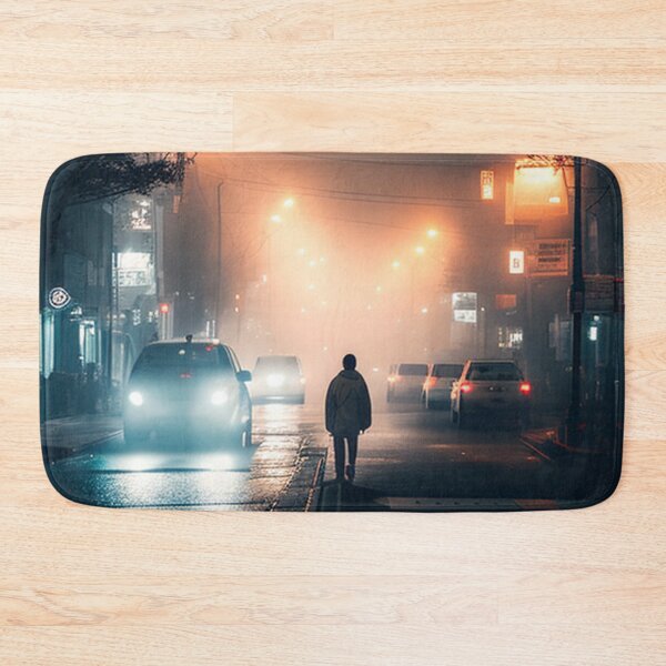 Item preview, Walking on a Foggy Night Street. designed and sold by goldcov.