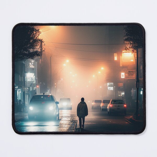 Item preview, Walking on a Foggy Night Street. designed and sold by goldcov.
