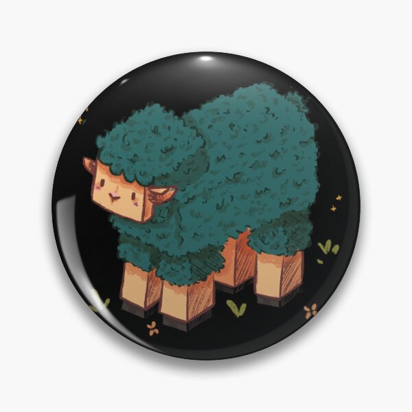 Item preview, Cyan Minecraft Sheep designed and sold by Smoltsuki.