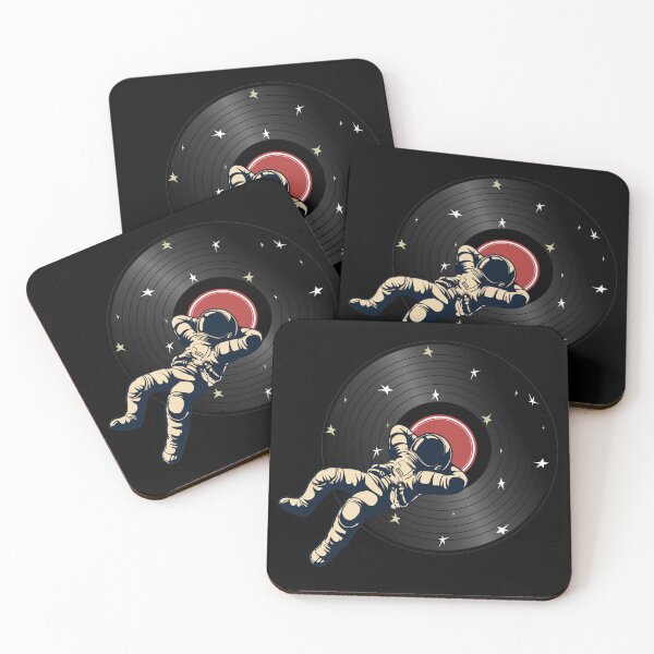 Item preview, Astronaut in space, stars, vinyl plate, cosmonaut, spaceman, cosmos designed and sold by AnetteArt.