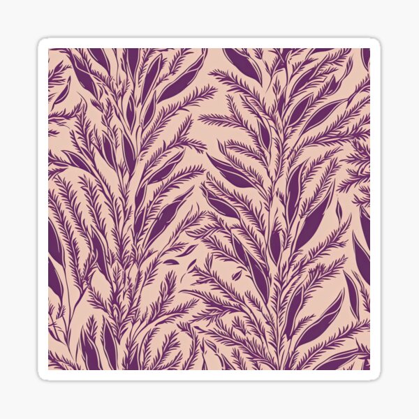 Purple Waves of Grain - Sophistiated Wheat Pattern Sticker