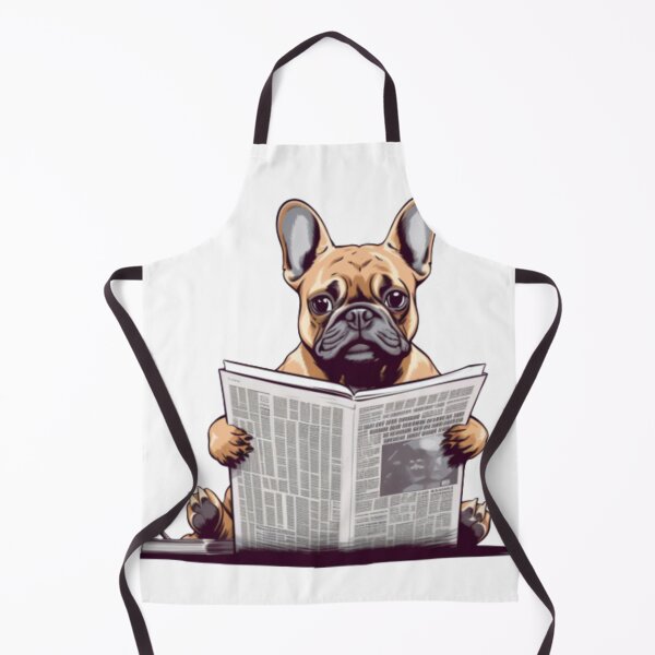 Item preview, Frenchie Reading the Newspaper French Bulldog designed and sold by PetsEnough.