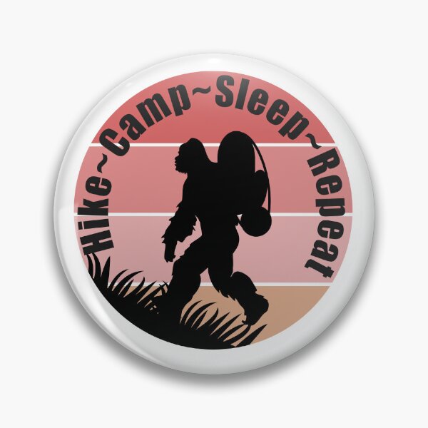 Item preview, Hike Camp Sleep Repeat Big Foot Funny designed and sold by Redmanrooster.