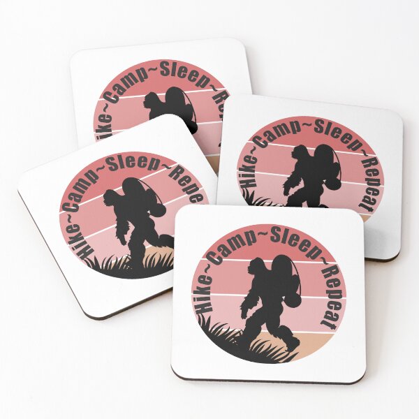 Item preview, Hike Camp Sleep Repeat Big Foot Funny designed and sold by Redmanrooster.