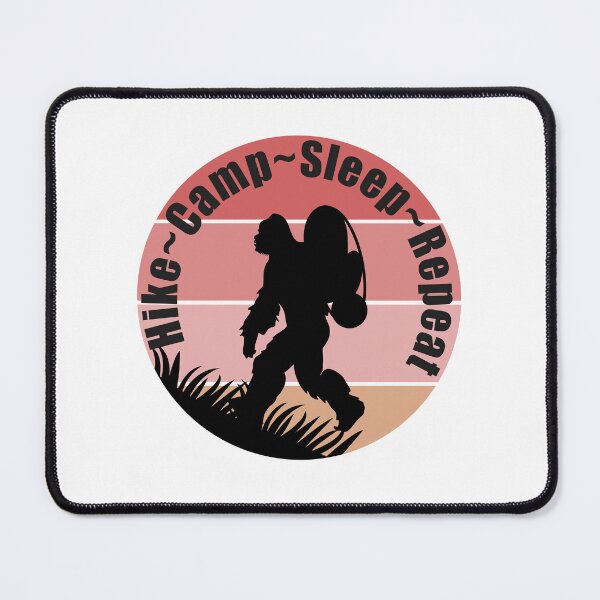 Item preview, Hike Camp Sleep Repeat Big Foot Funny designed and sold by Redmanrooster.