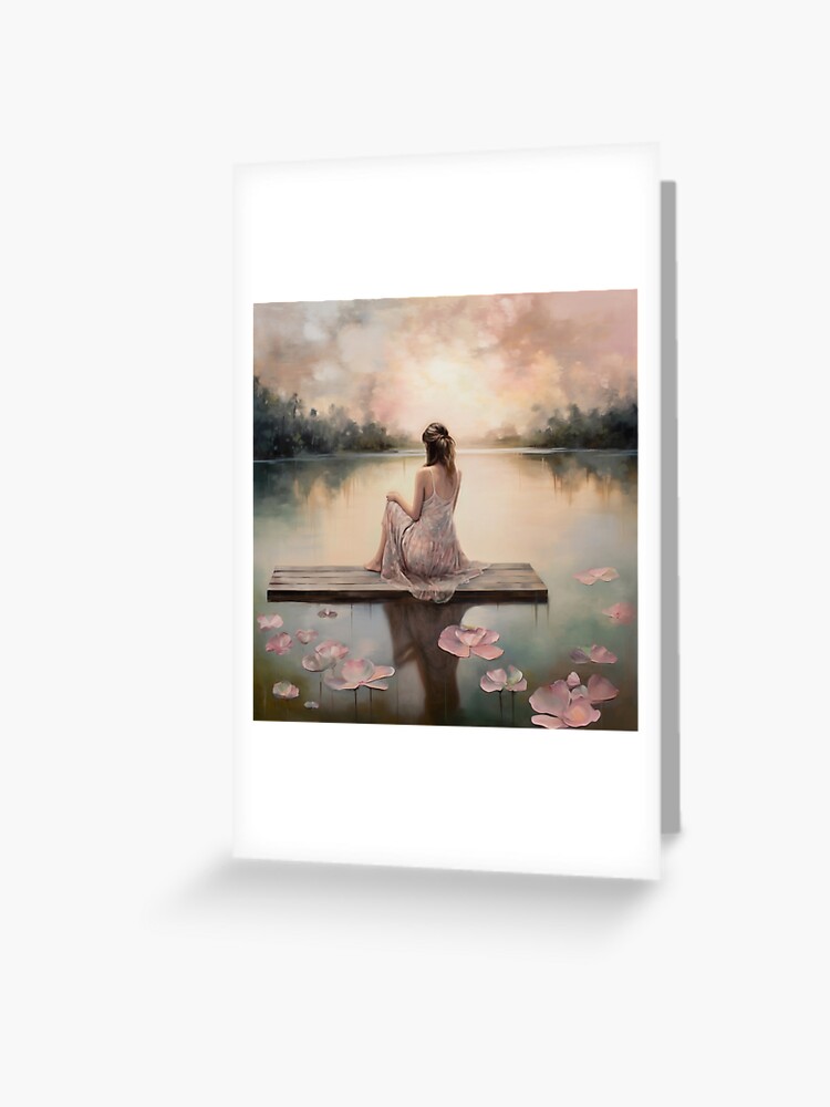 Coquette aesthetic vintage painting of a languid woman | Poster