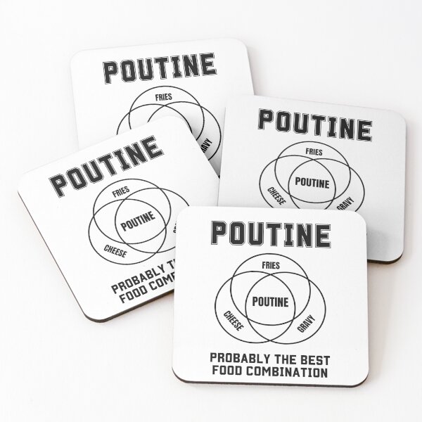 Item preview, Poutine Probably the Best Food Combination Venn diagram designed and sold by WhitepaperStyle.