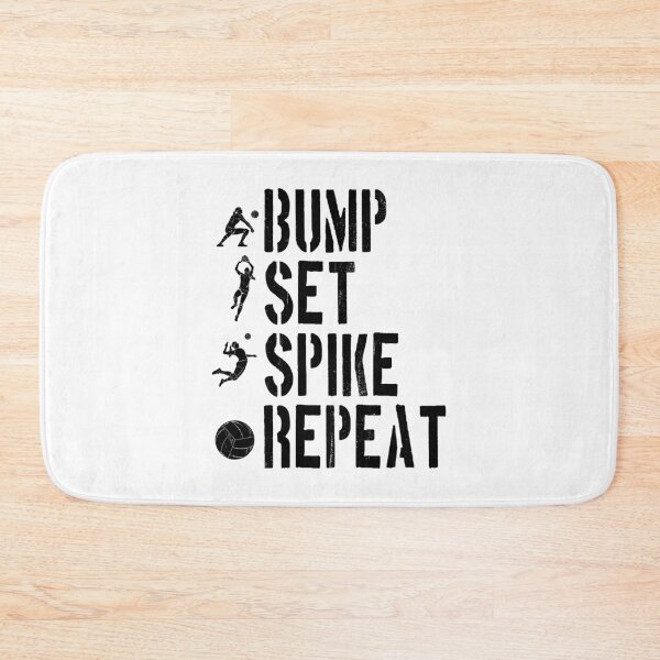 Artikelvorschau, Bump Set Spike Repeat Design für Volleyball-Fans entworfen und verkauft von ChaosEdits.