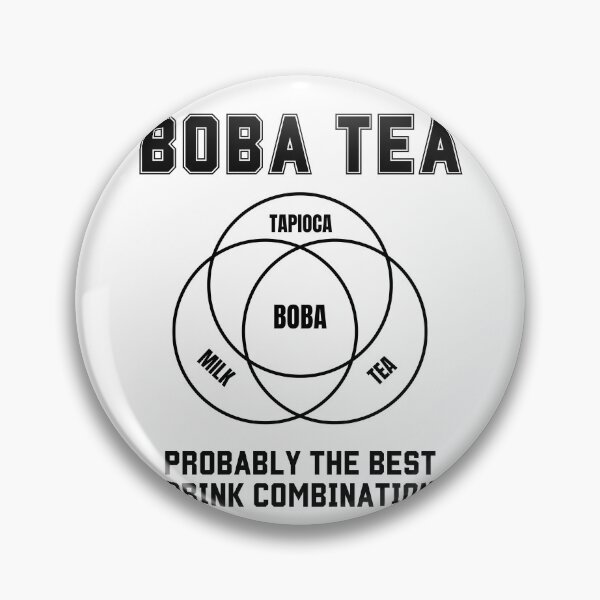 Item preview, Boba Tea Probably the Best Drink Combination Venn diagram designed and sold by WhitepaperStyle.