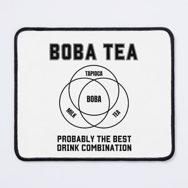 Item preview, Boba Tea Probably the Best Drink Combination Venn diagram designed and sold by WhitepaperStyle.