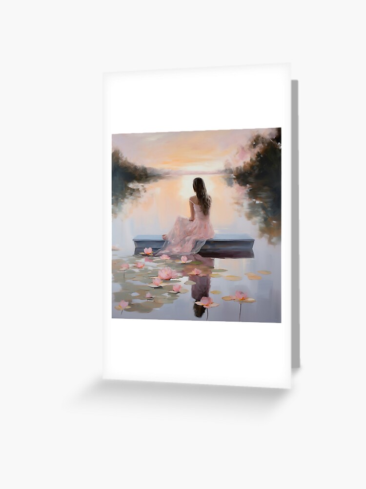 Coquette aesthetic vintage painting of a languid woman | Poster